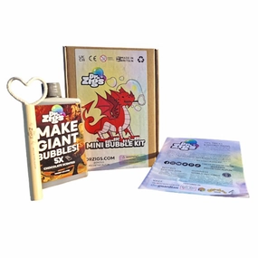 Dr Zigs Eco-Friendly Mini Bubble Kit - Portable Bubble-Making Fun for Kids Age 3 