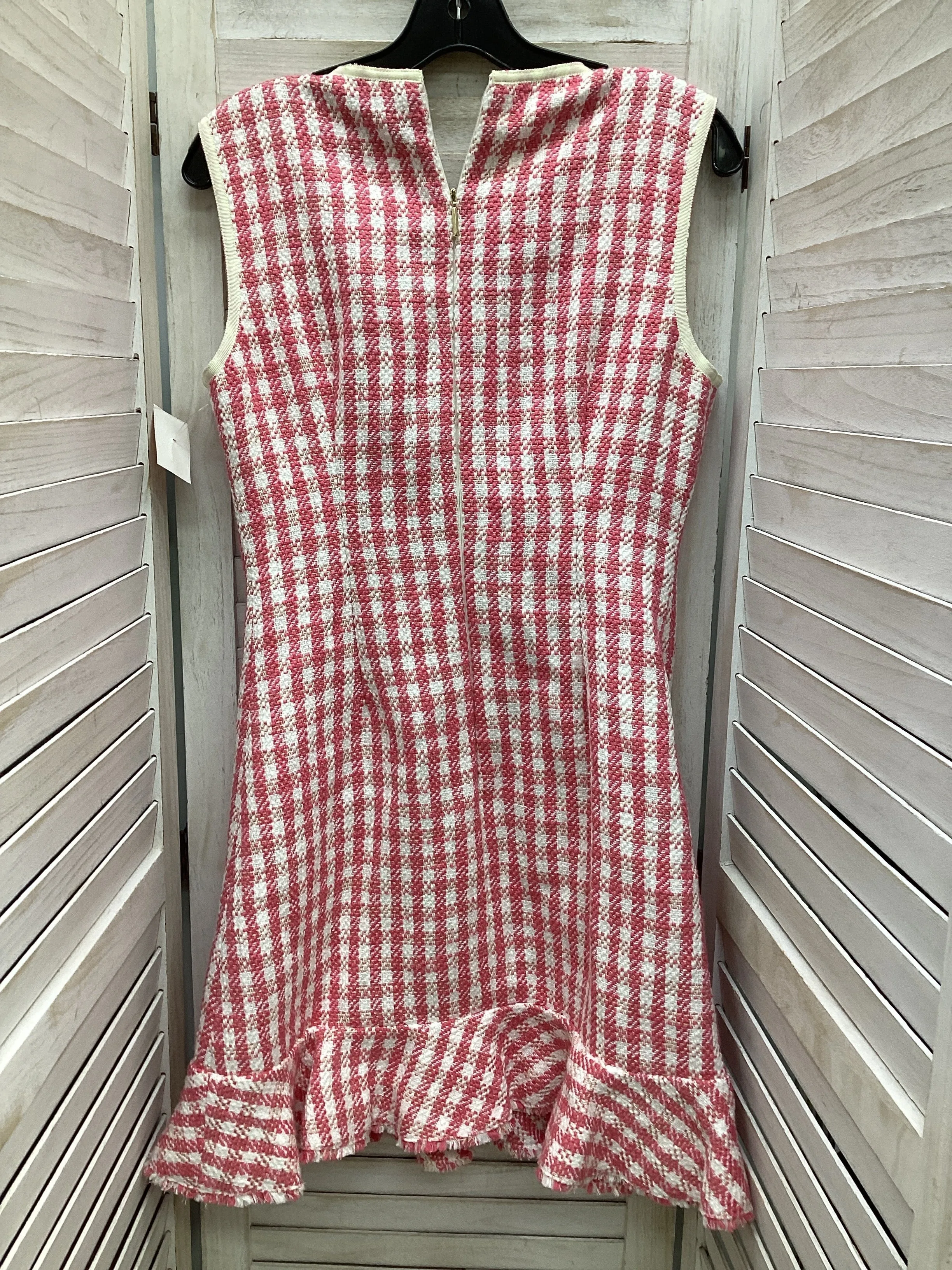 Dress Casual Midi By Kate Spade In Pink & White, Size: 8 Kate Spade Bags