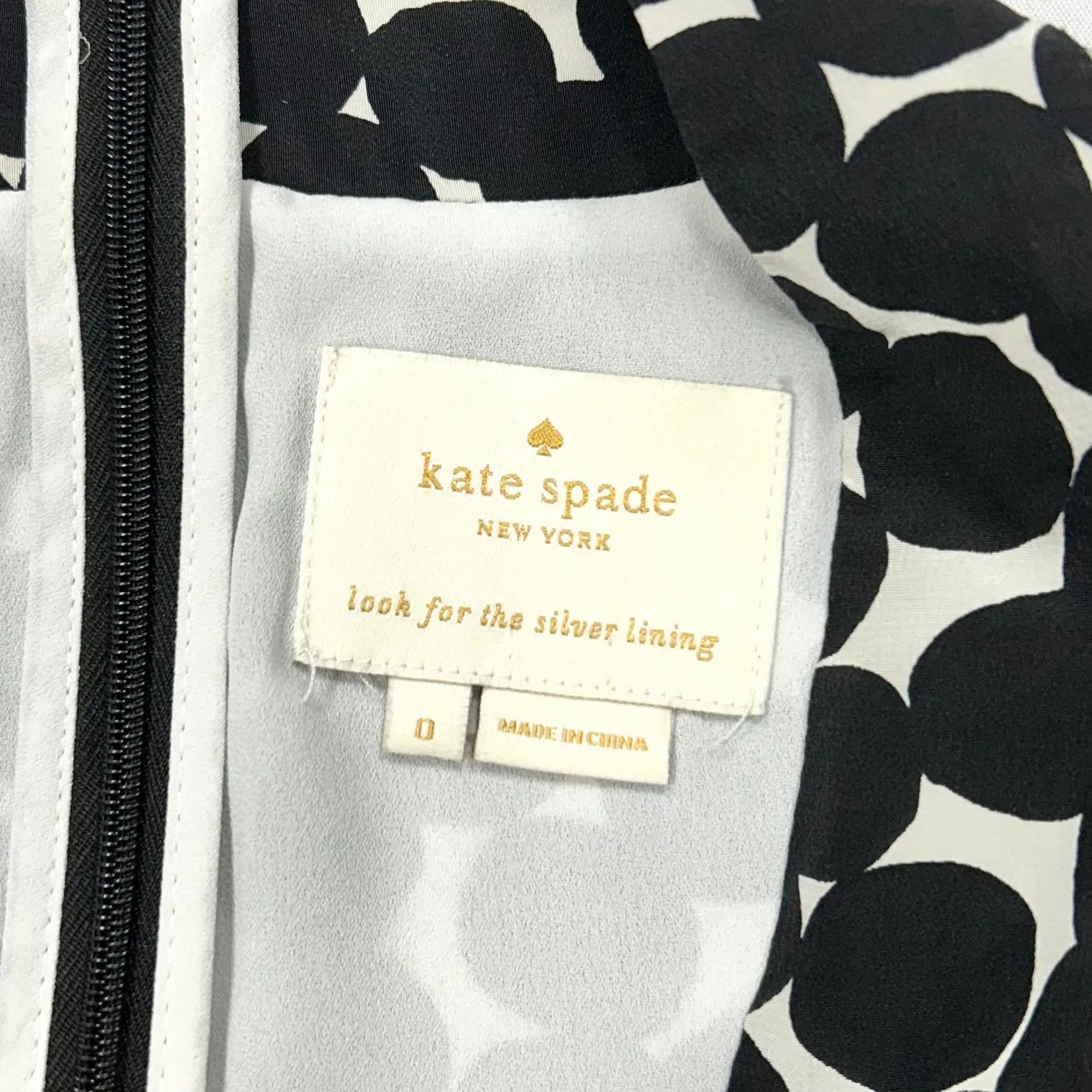 Dress Designer By Kate Spade In Black & White, Size: Xs Kate Spade Bags