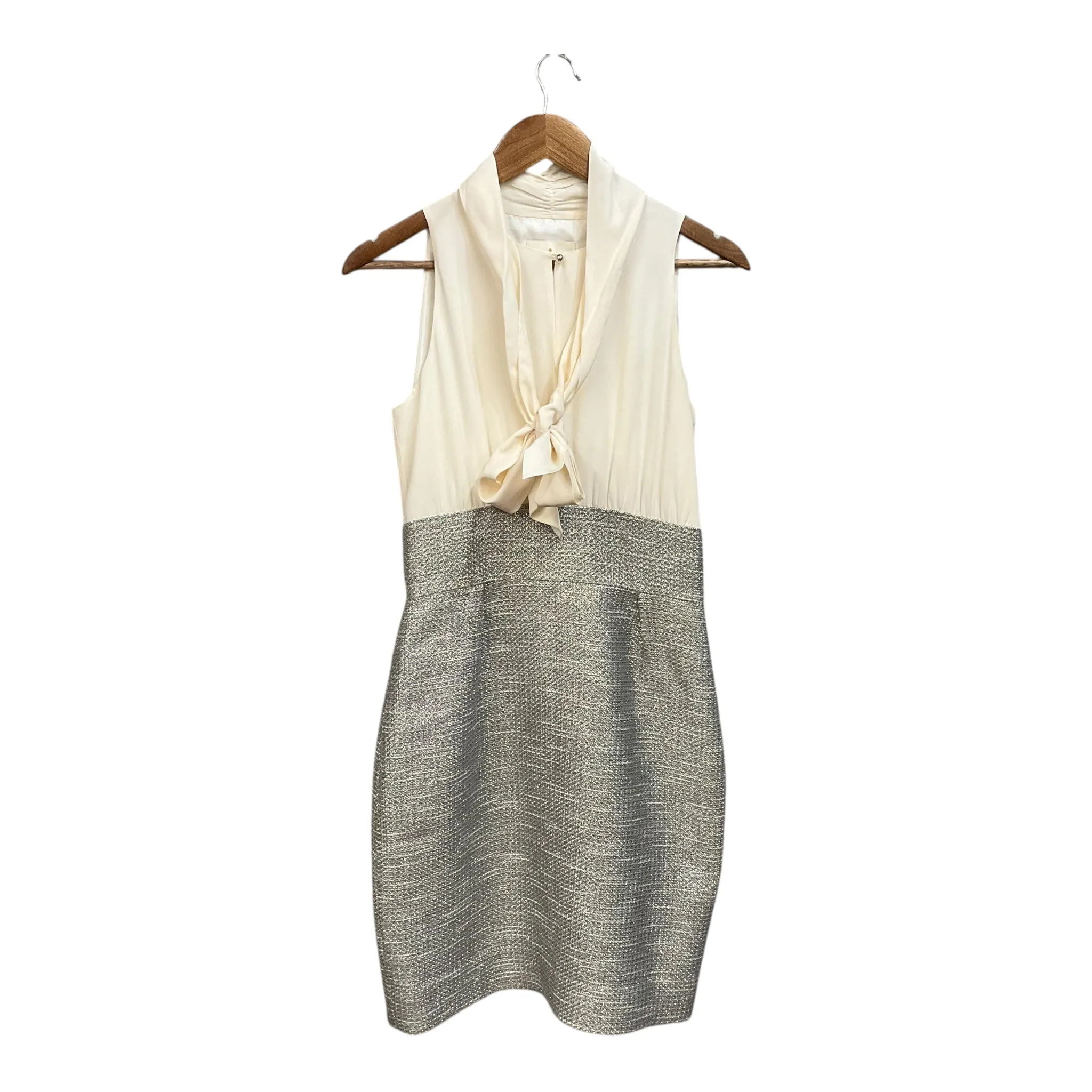 Dress Designer By Kate Spade In Cream & Silver, Size: S Kate Spade Bags