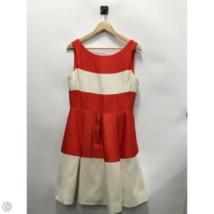 Dress Designer By Kate Spade In Orange & White, Size: 10 Kate Spade Bags