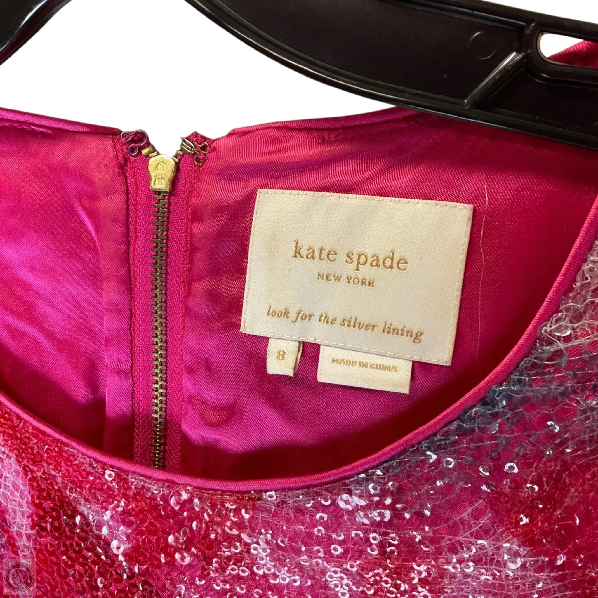 Dress Designer By Kate Spade In Pink & Red, Size: 8 Kate Spade Bags