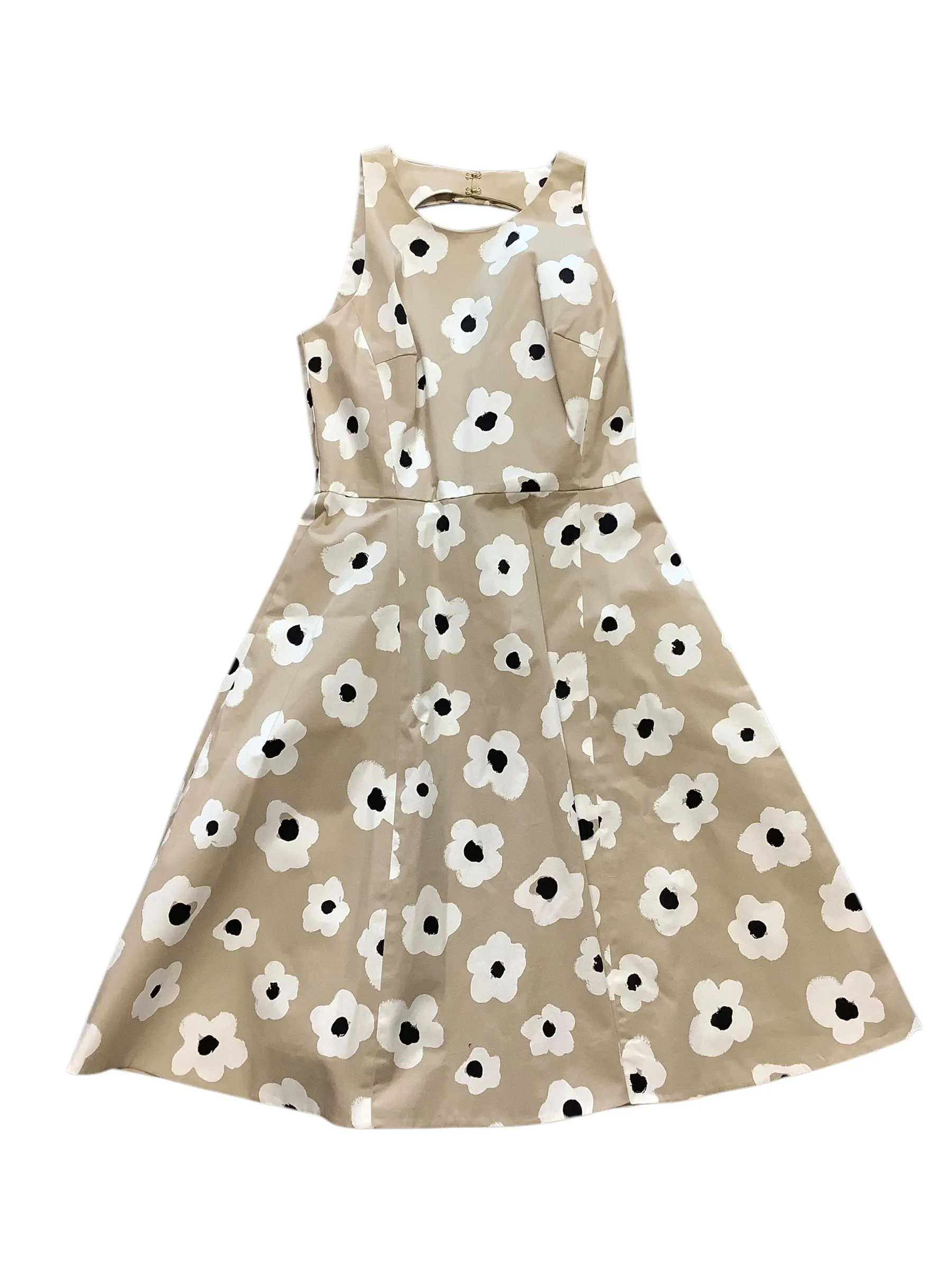 Dress Designer By Kate Spade In Tan & White, Size: 8 Kate Spade Bags