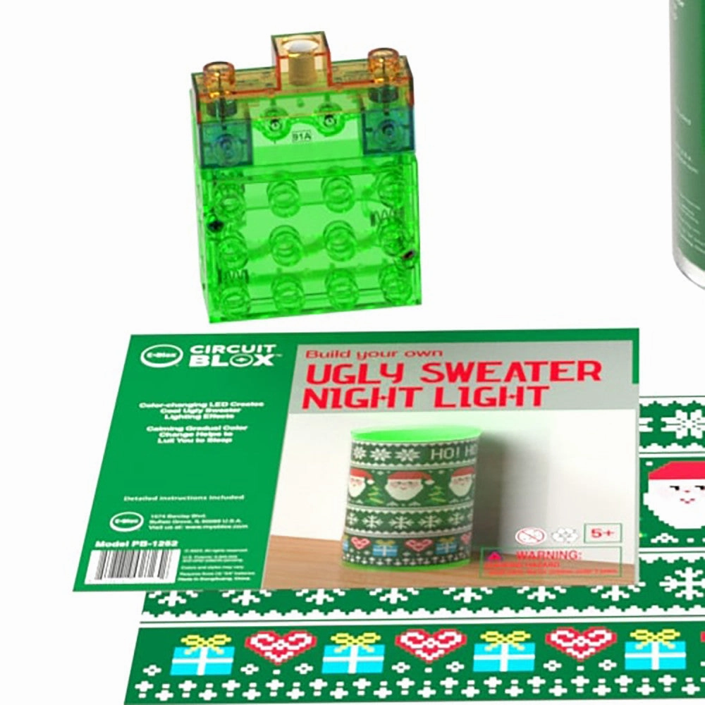 E-Blox Power Blox BYO Ugly Sweater Holiday Night Light for Kids