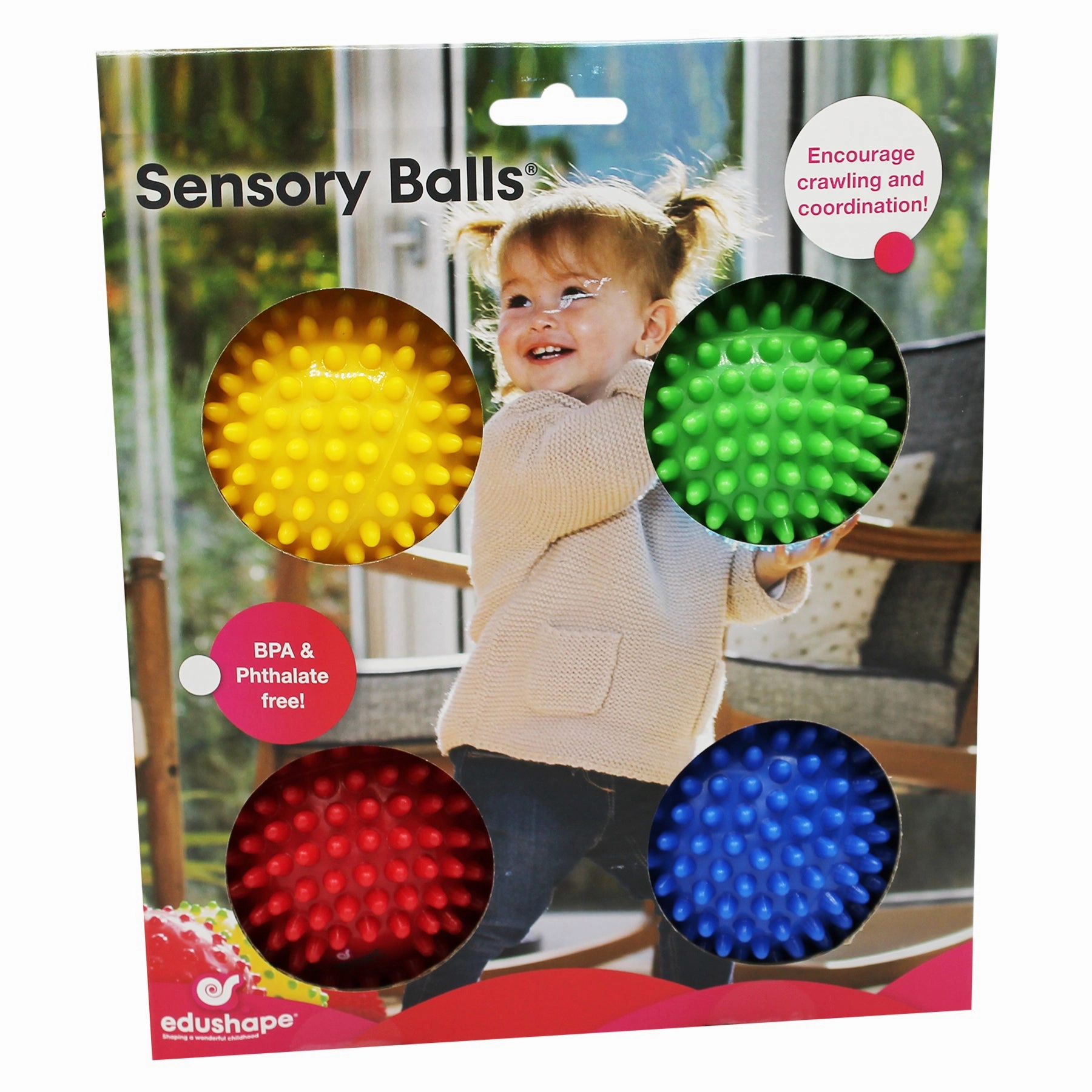 Edushape Sensory Opaque Balls  Colorful Textured Set for Infants