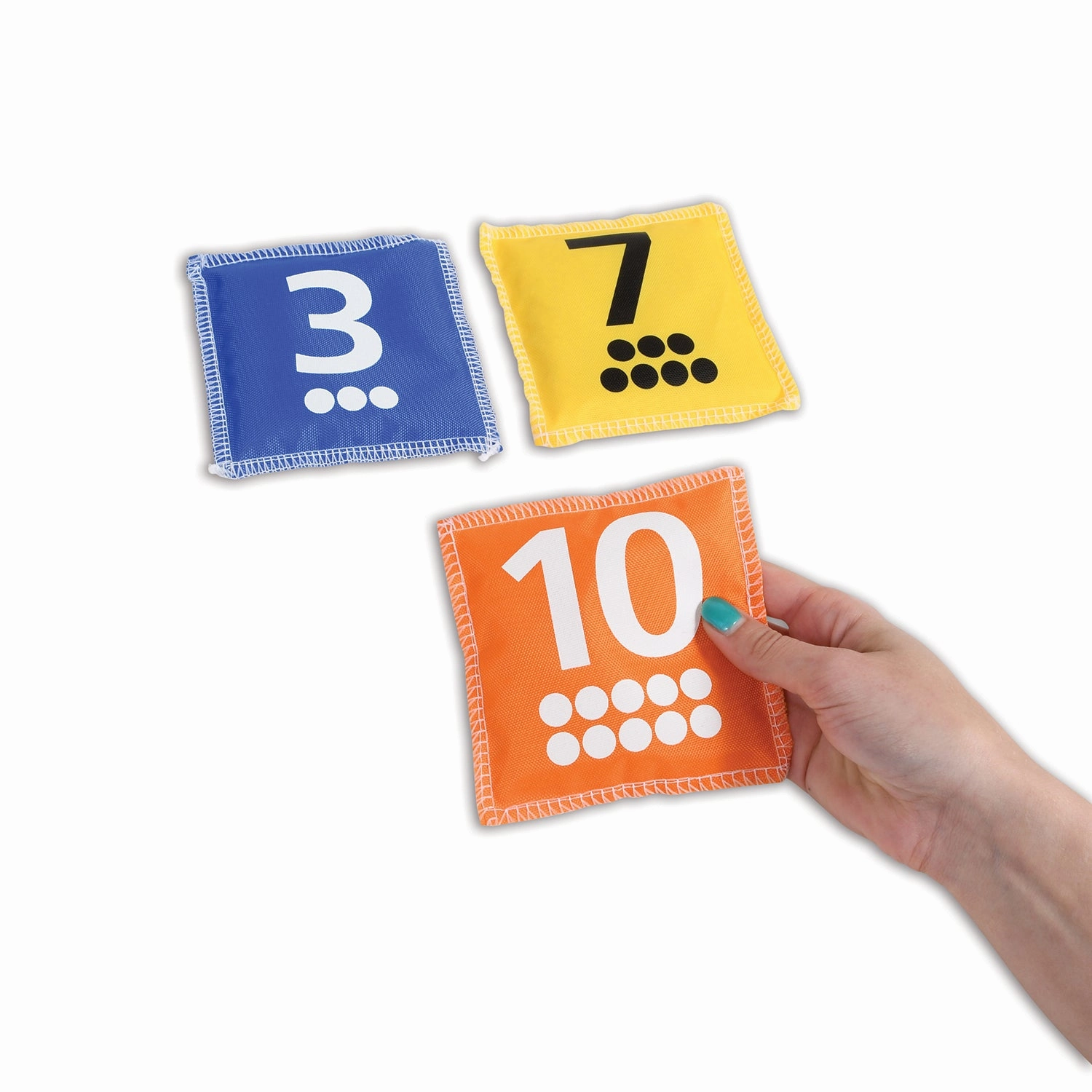 edxeducation Number & Dot Bean Bags - Colorful Counting Play Set of 10