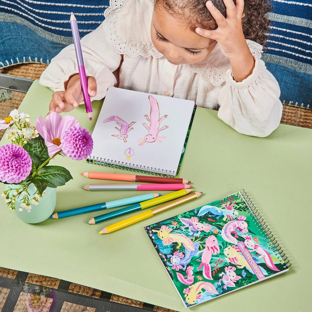 eeBoo Axolotl Collection Double-Sided Jumbo Colored Pencils - 12 Colors