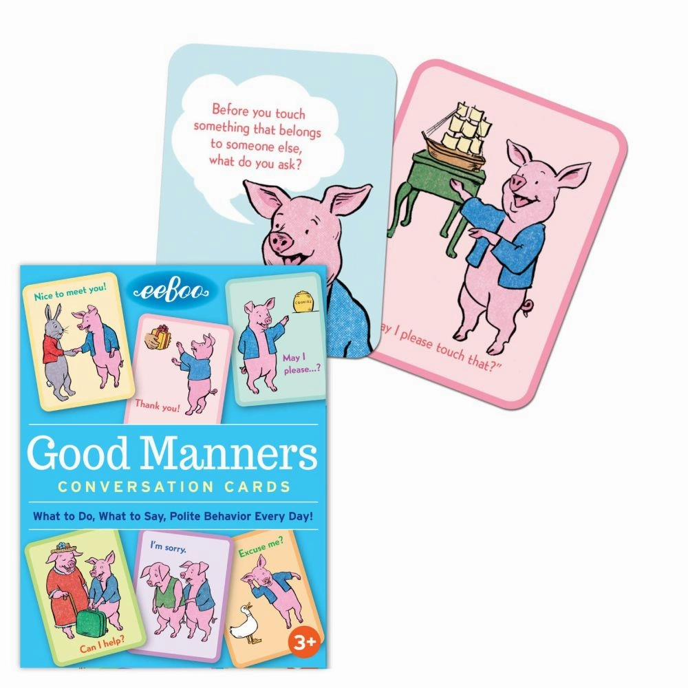 eeBoo Good Manners 48 Conversation Flash Cards Set