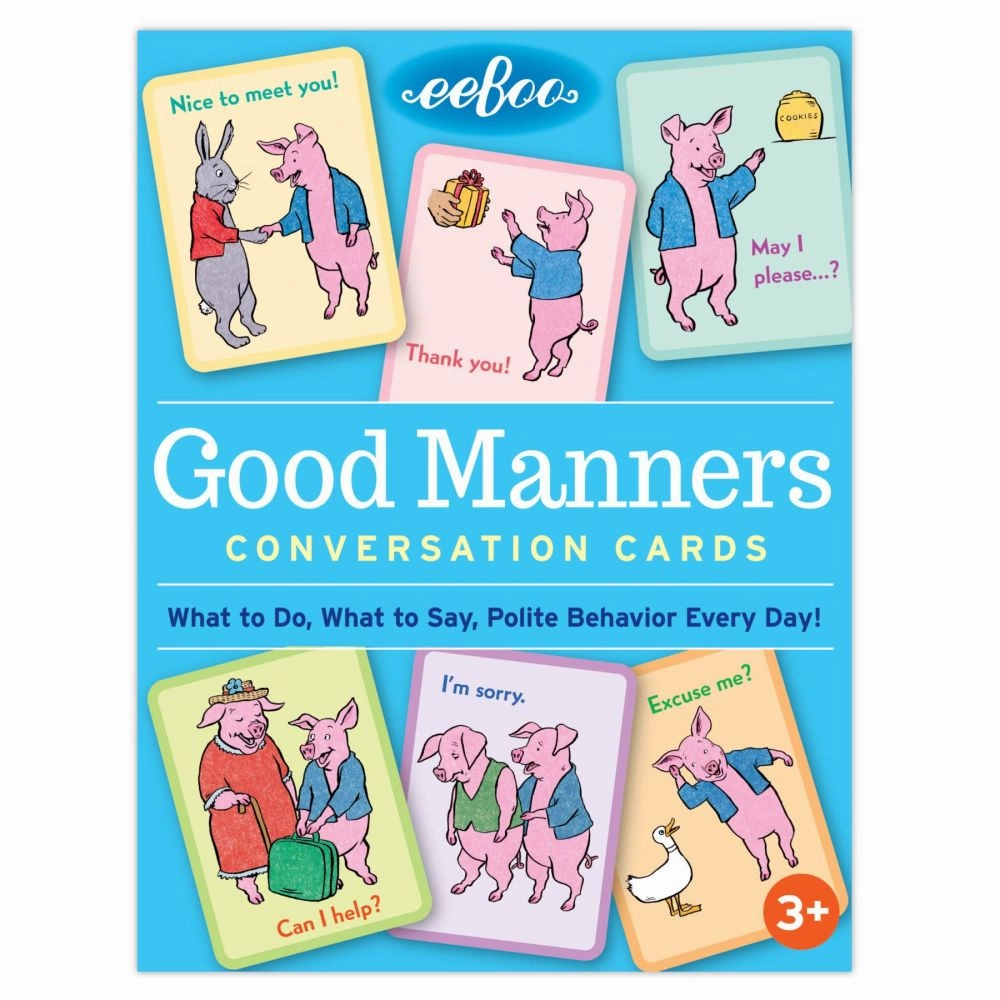 eeBoo Good Manners 48 Conversation Flash Cards Set