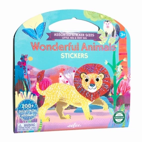eeBoo Wonderful Animals Foiled Sticker Book - Over 200 Sparkling Stickers