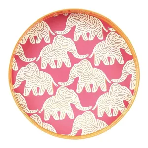 Elephant 15 Inch Round Tray