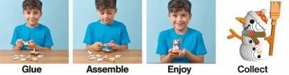 Eugy 3D Christmas Snowman Cardboard Craft Kit for Children Ages 6 & Up