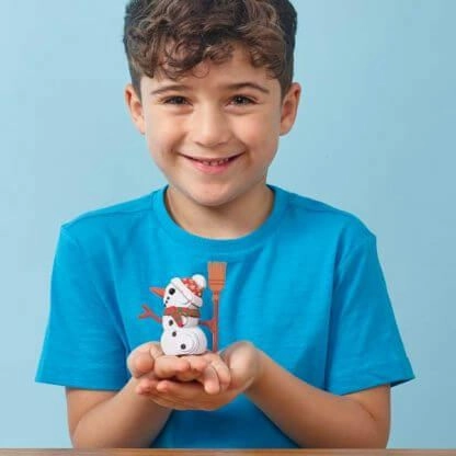 Eugy 3D Christmas Snowman Cardboard Craft Kit for Children Ages 6 & Up