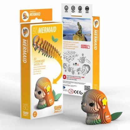 Eugy 3D Mermaid Cardboard Craft Kit Collectable for Children Ages 6 