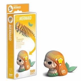 Eugy 3D Mermaid Cardboard Craft Kit Collectable for Children Ages 6 