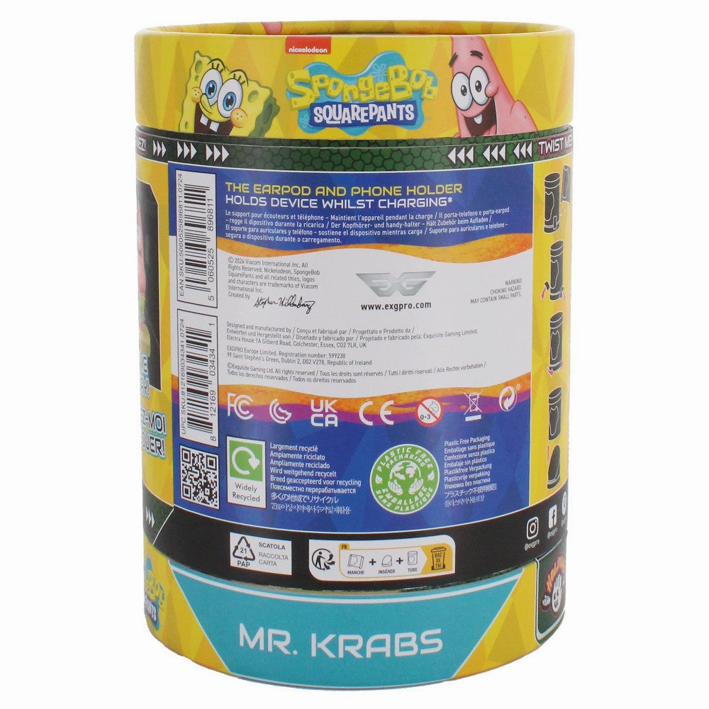 Exquisite Gaming SpongeBob Mr. Krabs Phone & Earbud Holder