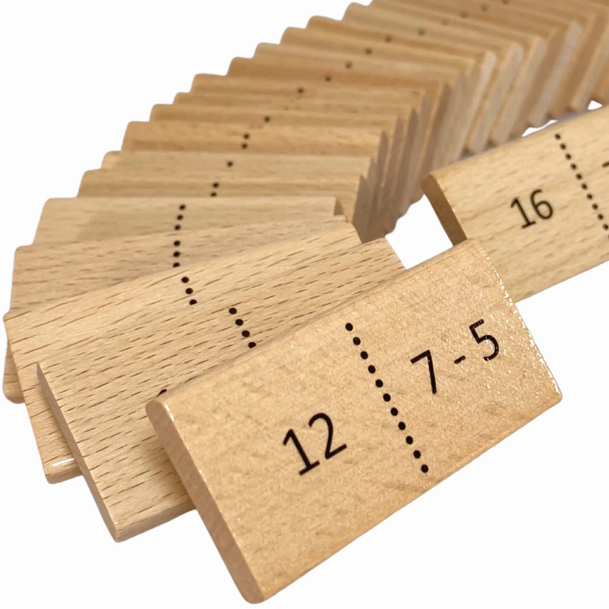 Extasticks Mathomino Plus & Minus Wooden Math Domino Game