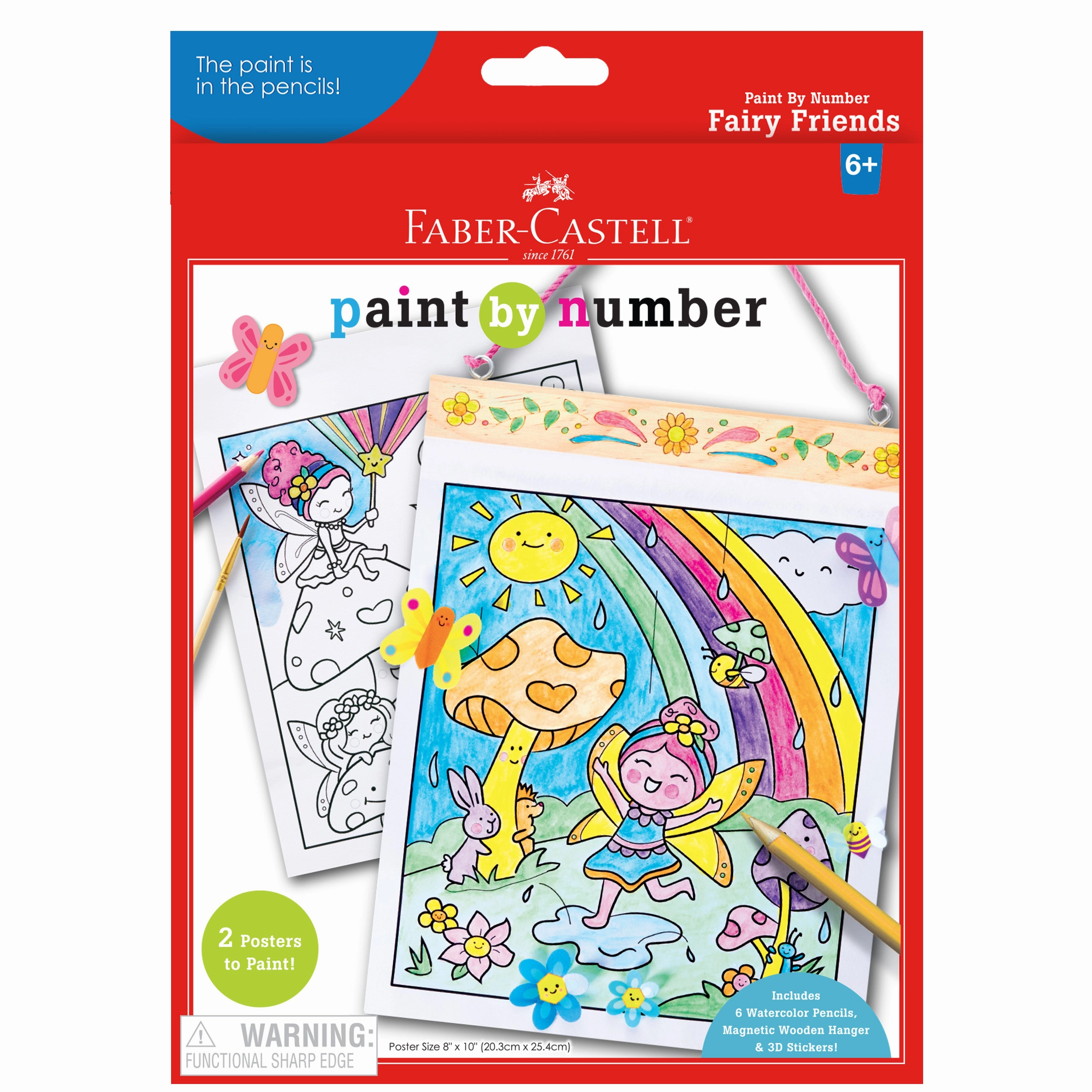 Faber-Castell Fairy Friends Paint by Number Wall Art Kit