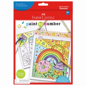 Faber-Castell Sweets Paint by Number Kit - Wall Art Decor