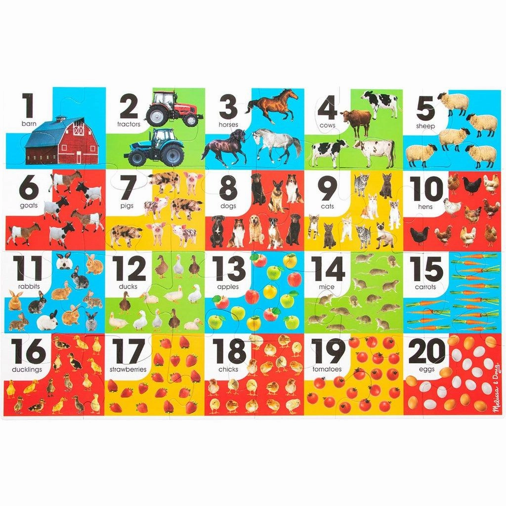 Farm Number Floor puzzle 24 pc