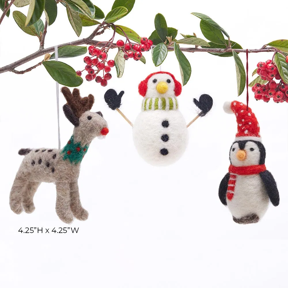 Felt Reindeer Ornament