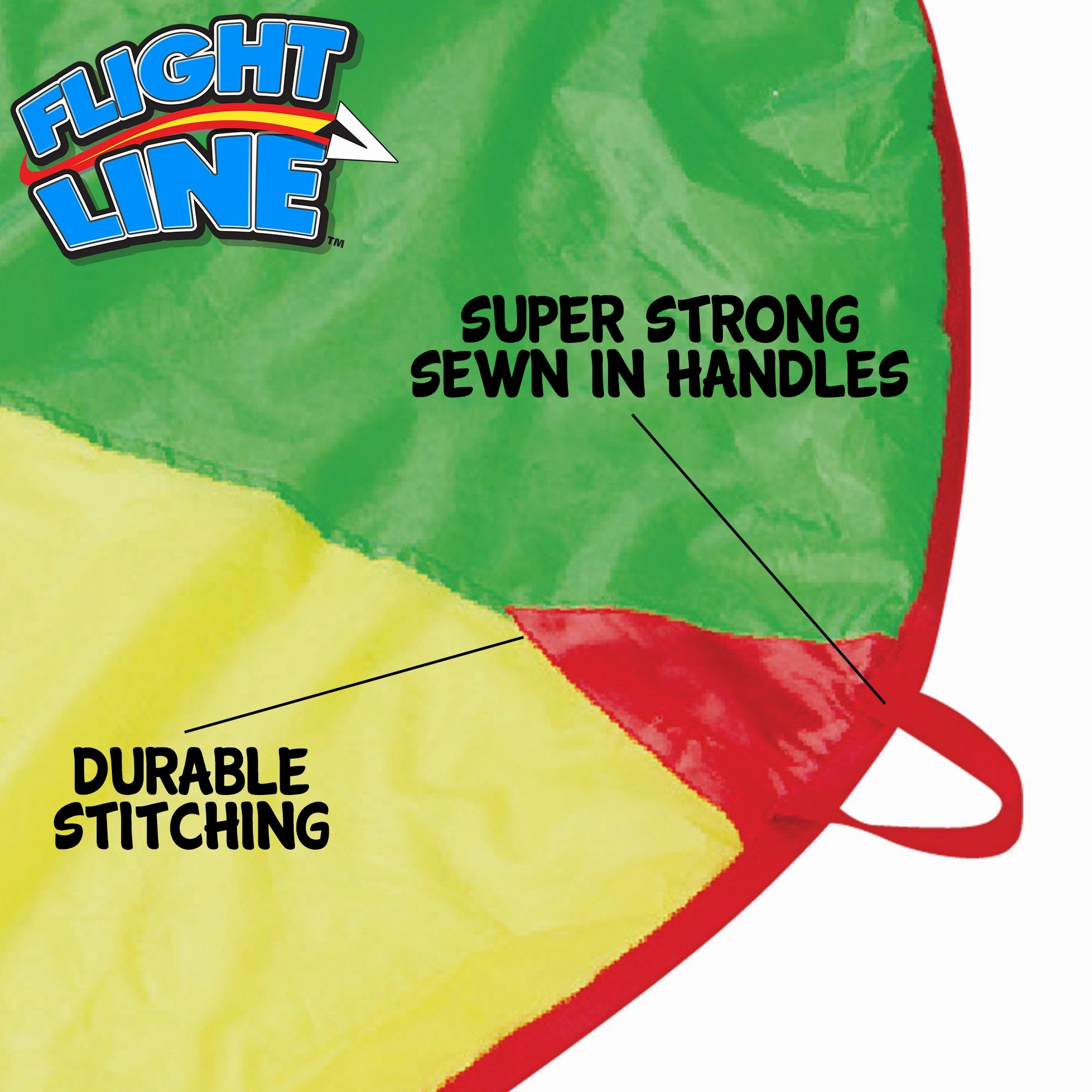 Flight Line Giant 10' Parachute - Colorful Sports Play for Kids Aged 3 