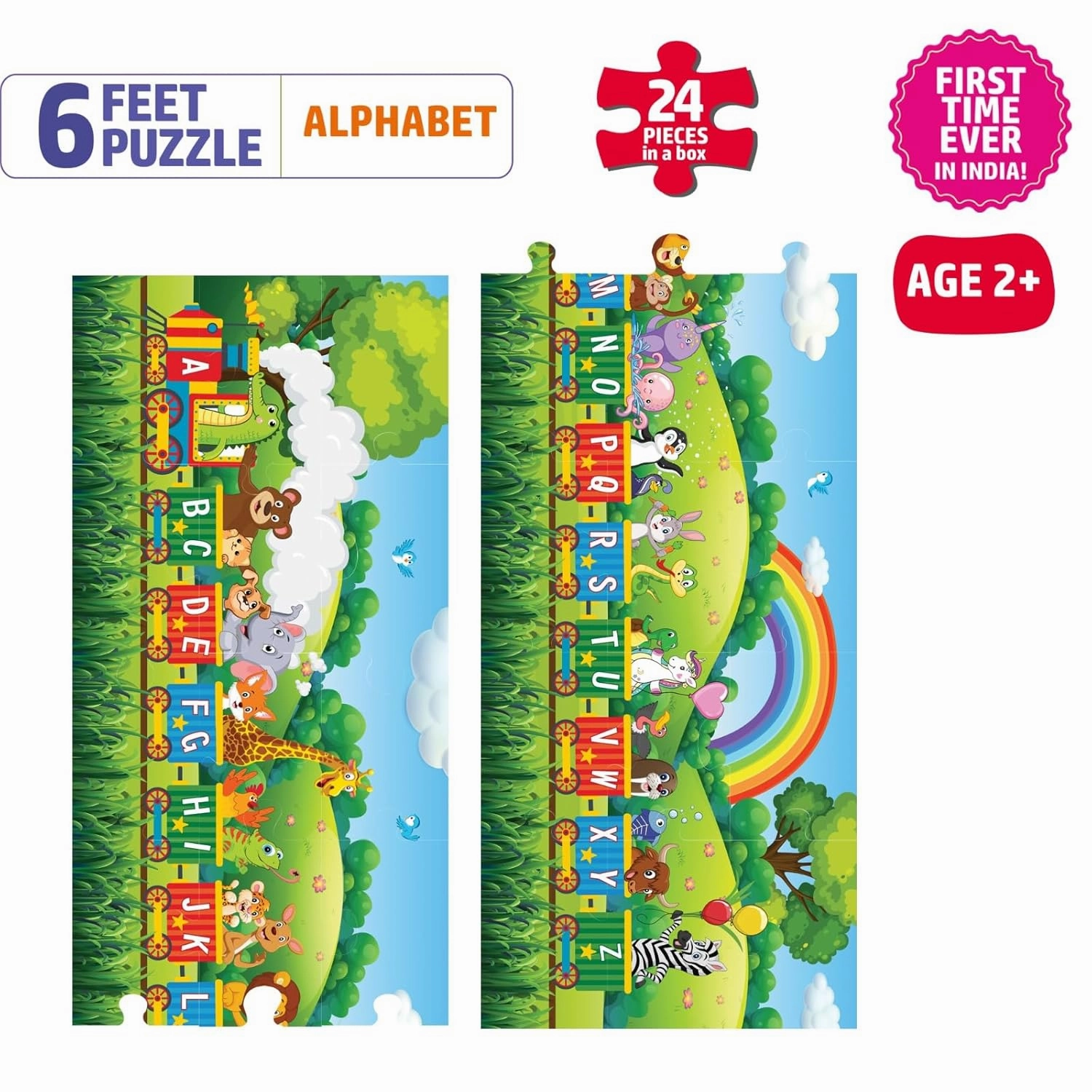FLO Toys 6 Feet Puzzle Alphabet Floor Puzzle For Kids Ages 2 
