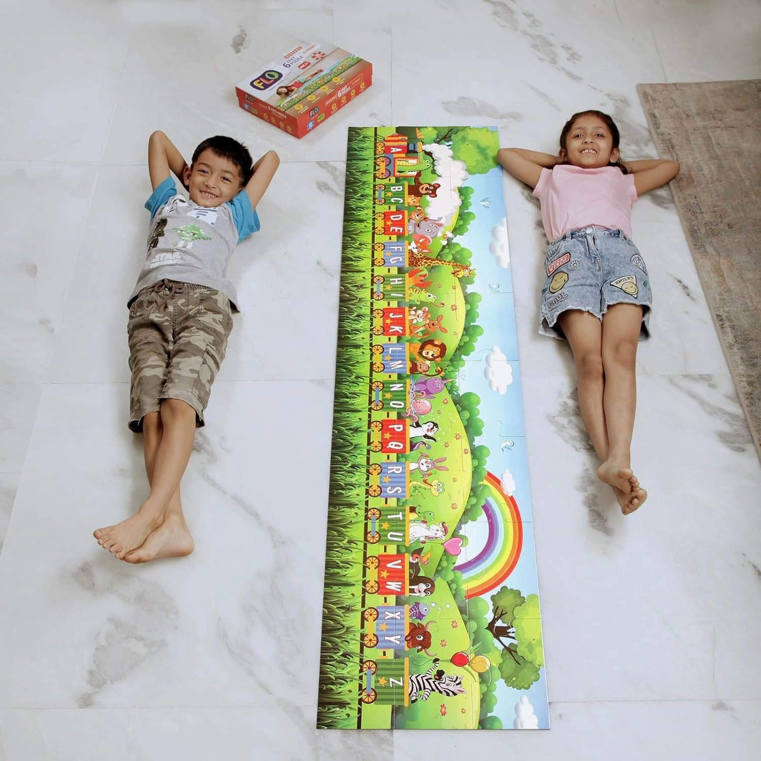 FLO Toys 6 Feet Puzzle Alphabet Floor Puzzle For Kids Ages 2 