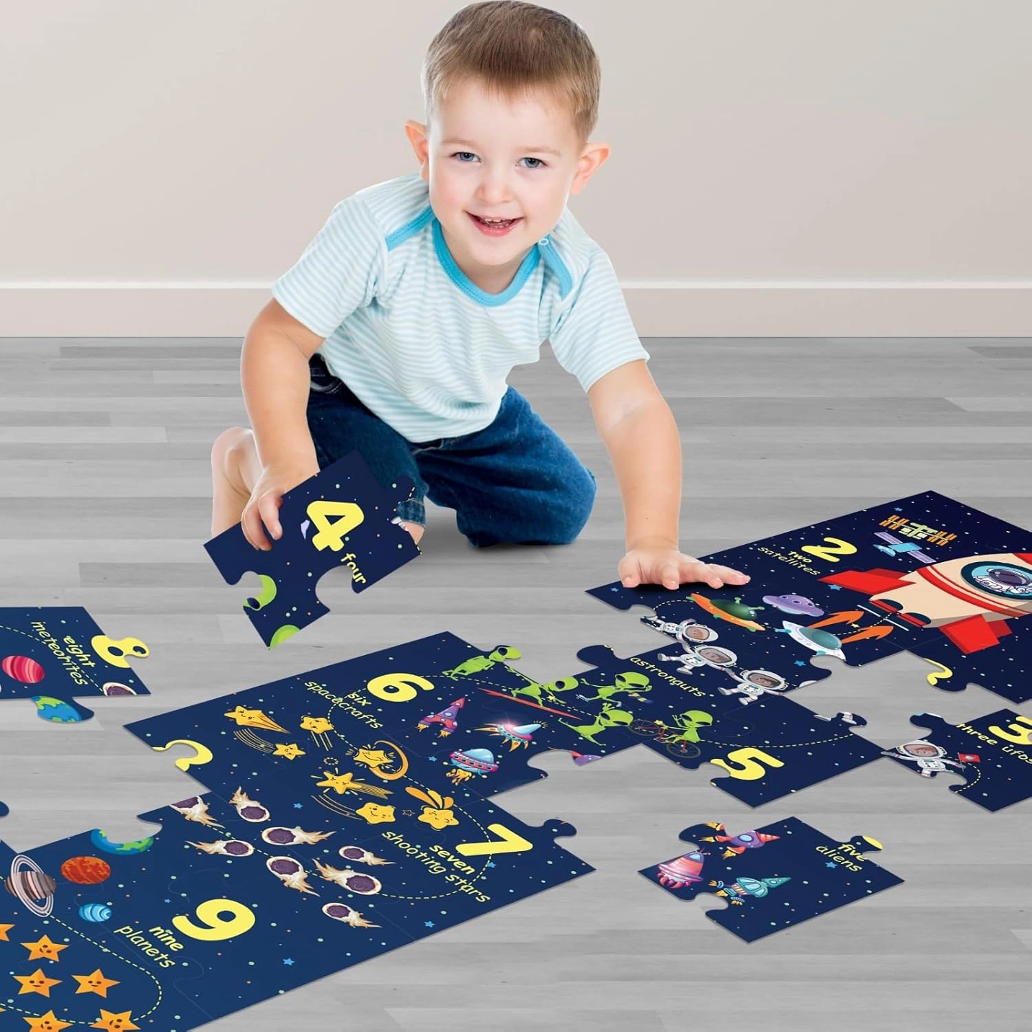 FLO Toys 6 Feet Puzzle Numbers Floor Puzzle For Kids,Ages, 2 