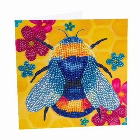 Floral Bumble Bee - Crystal Art Card Kit