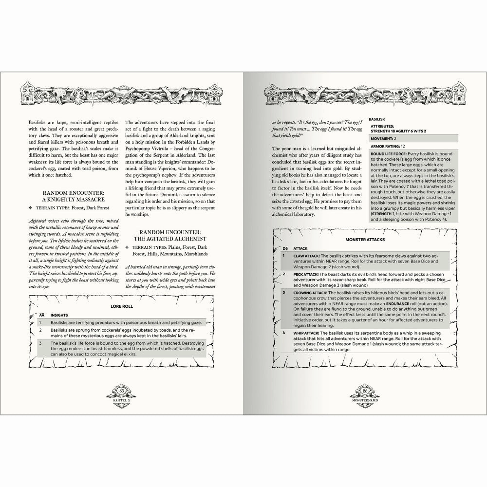 Forbidden Lands: Book of Beasts - RPG Hardcover Bestiary