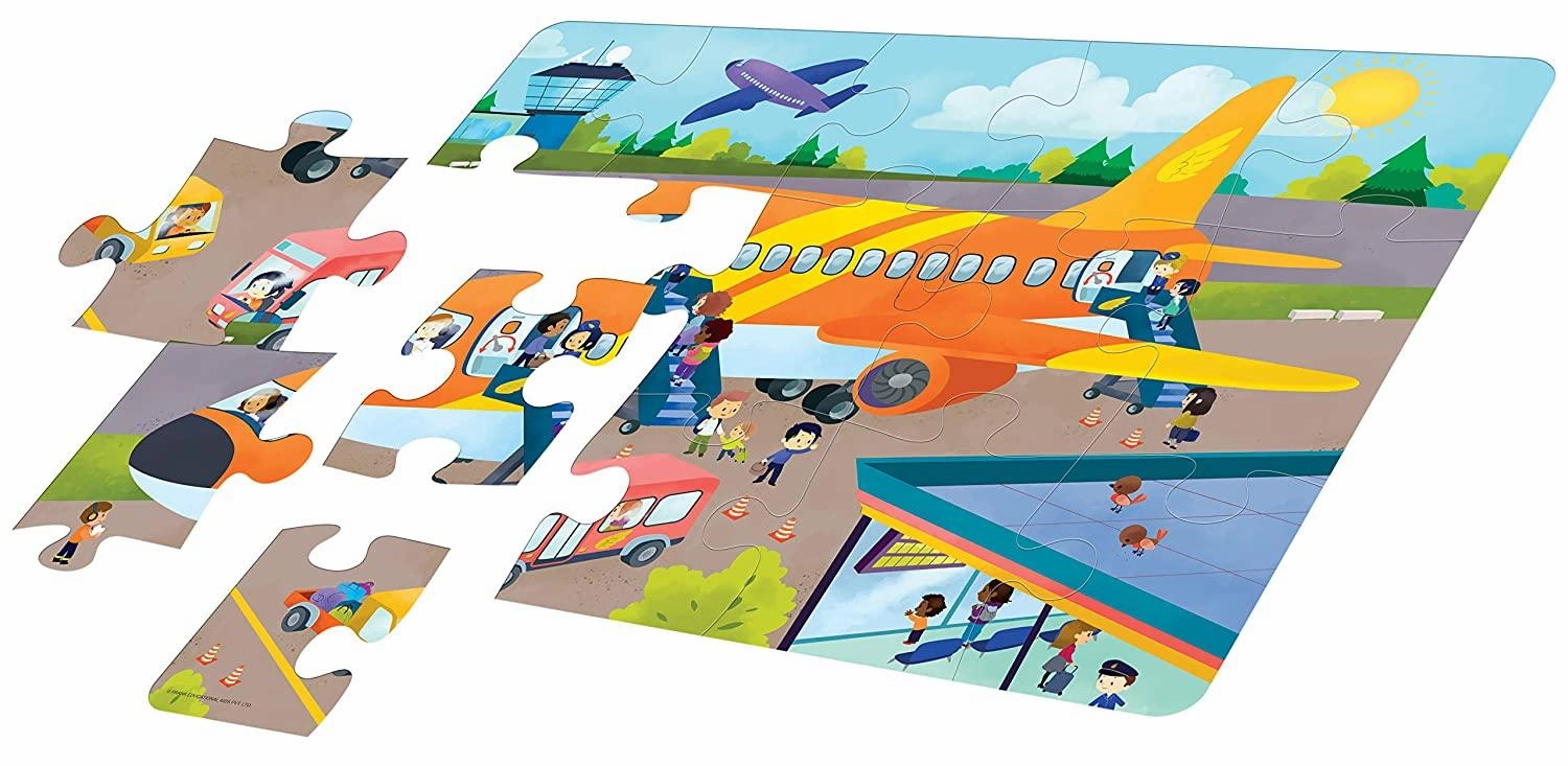 Frank Aeroplane 15 Pieces Floor Puzzle for 3 Year Old Kids and Above