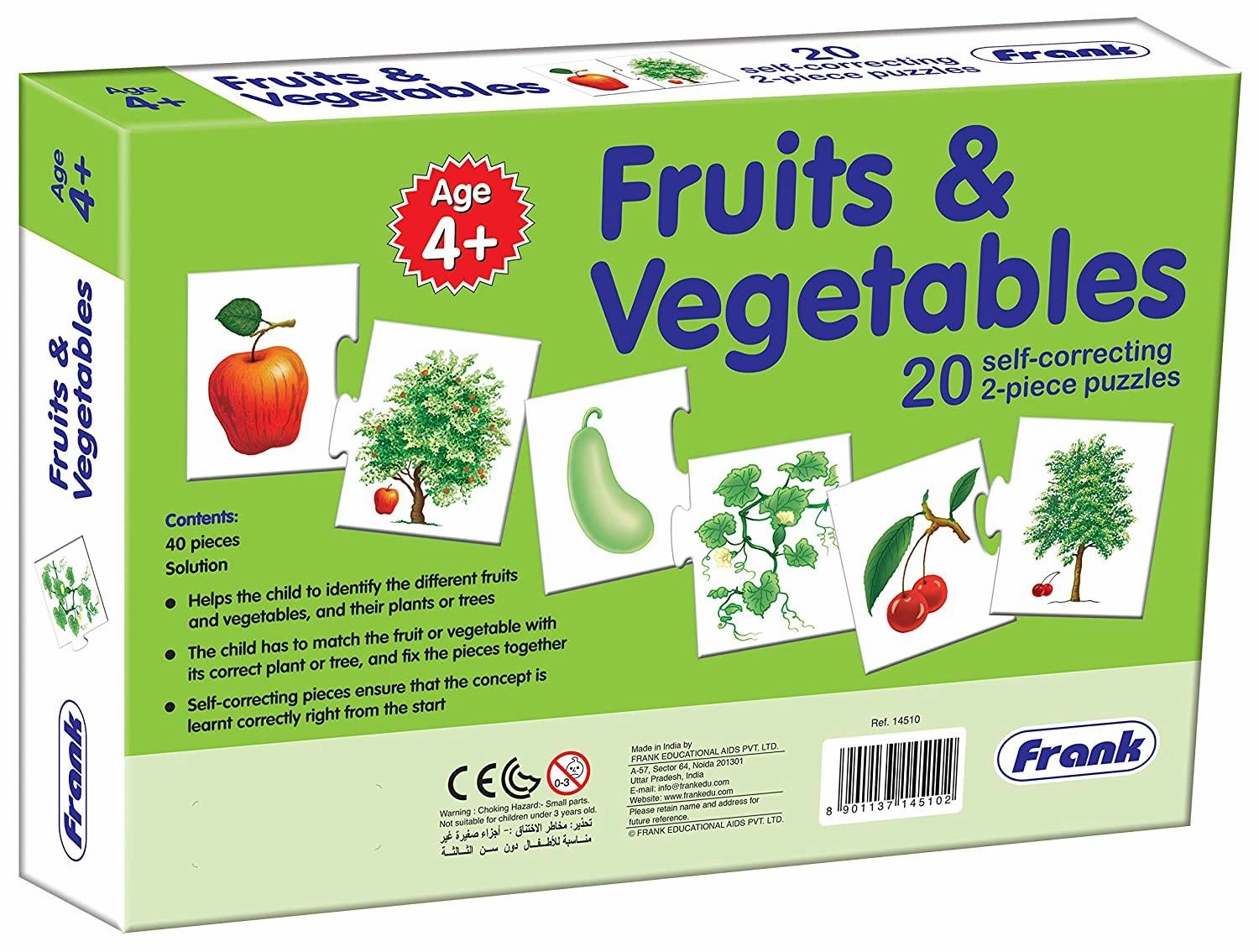Frank Fruits & Vegetables Puzzle for 4 Year Old Kids and Above