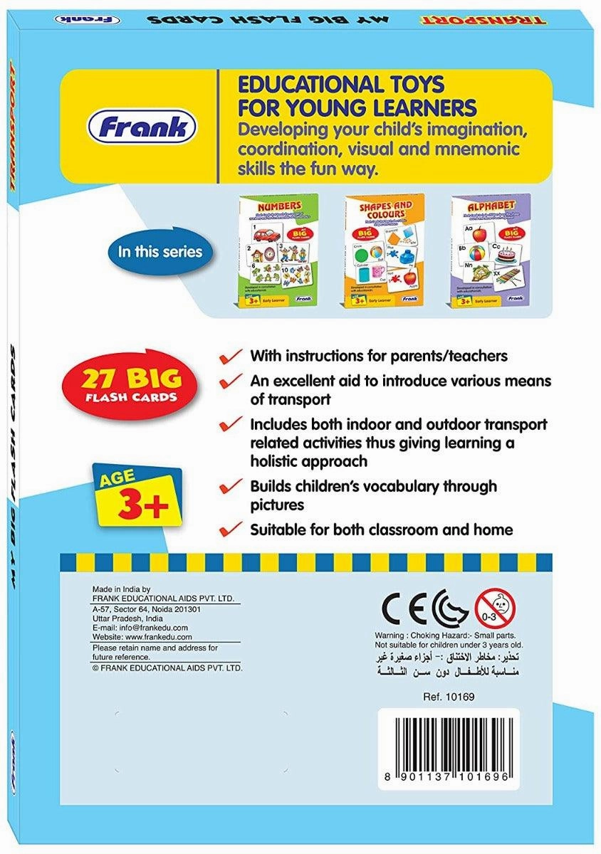 Frank Transport - My Big Flash Cards for 3 Year Old Kids & Above