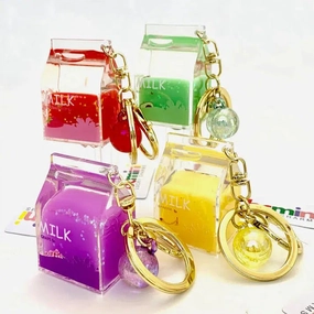 Fruit Milk Carton Keyring