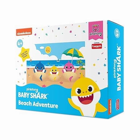 Funskool-Baby Shark Beach Adventure,Educational,48 Pieces,Puzzle,for 4 Year Old Kids and Above,Toy