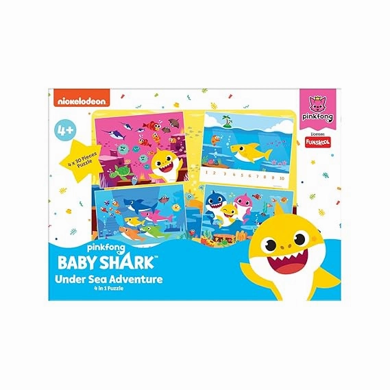 Funskool-Baby Shark Under Sea Adventure,Educational,120 Pieces,Puzzle,for 4 Year Old Kids and Above,Toy