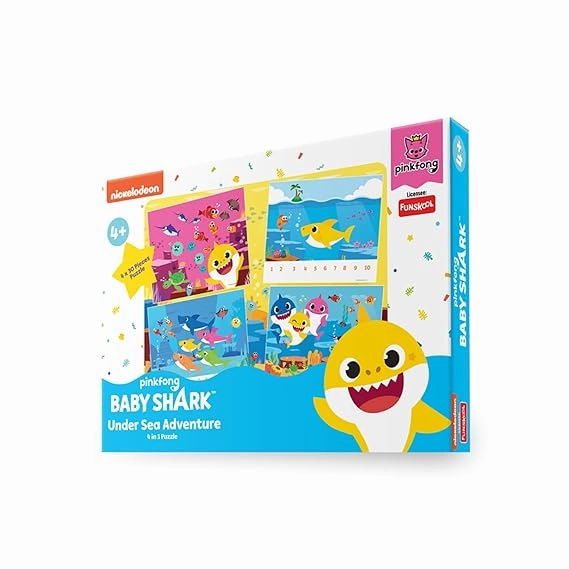 Funskool-Baby Shark Under Sea Adventure,Educational,120 Pieces,Puzzle,for 4 Year Old Kids and Above,Toy