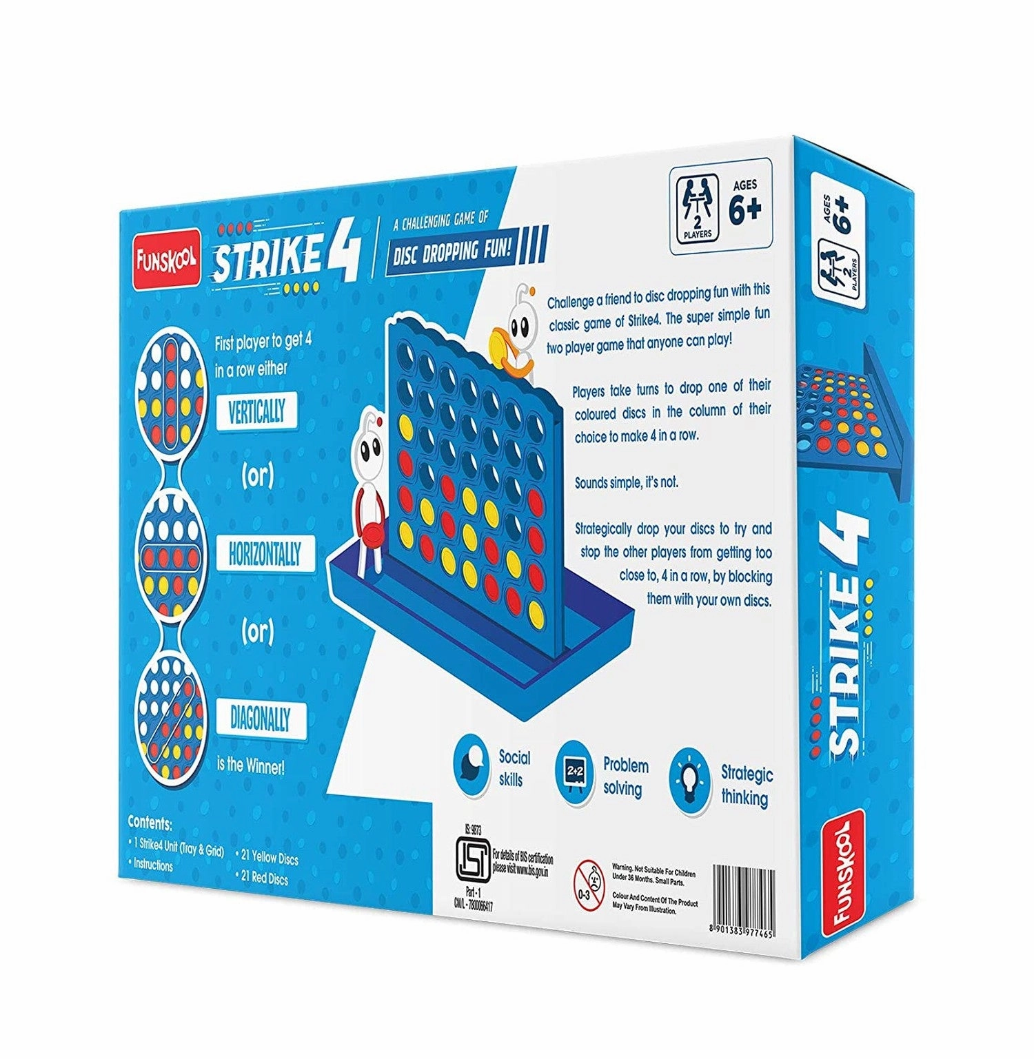 Funskool Games - Strike 4, Classic disc Dropping Game
