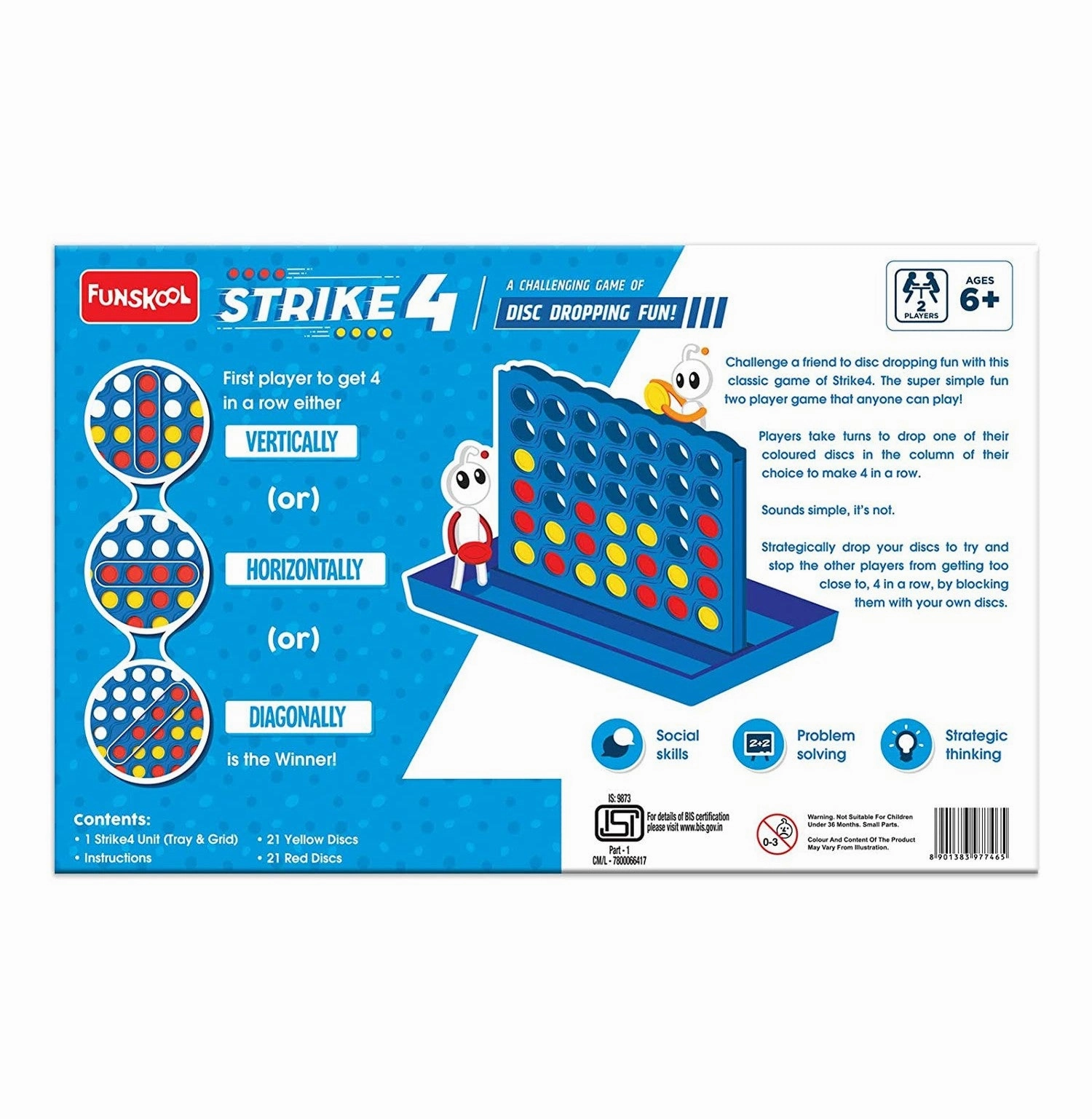 Funskool Games - Strike 4, Classic disc Dropping Game