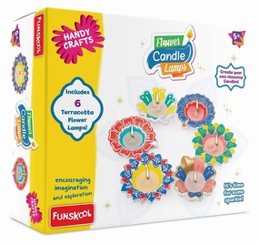 Funskool Handycrafts - Flower Candle Lamps - Art & Craft Decorating Kit for Ages 5 