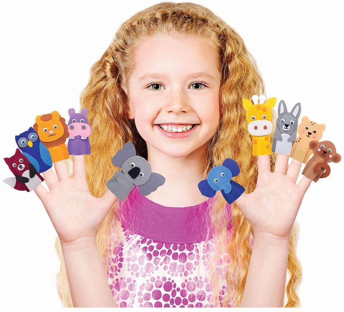 Funskool Handycrafts Finger Puppets - Puppet Maker Art & Craft Kit for Ages 5 