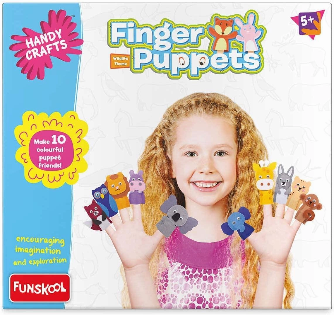 Funskool Handycrafts Finger Puppets - Puppet Maker Art & Craft Kit for Ages 5 