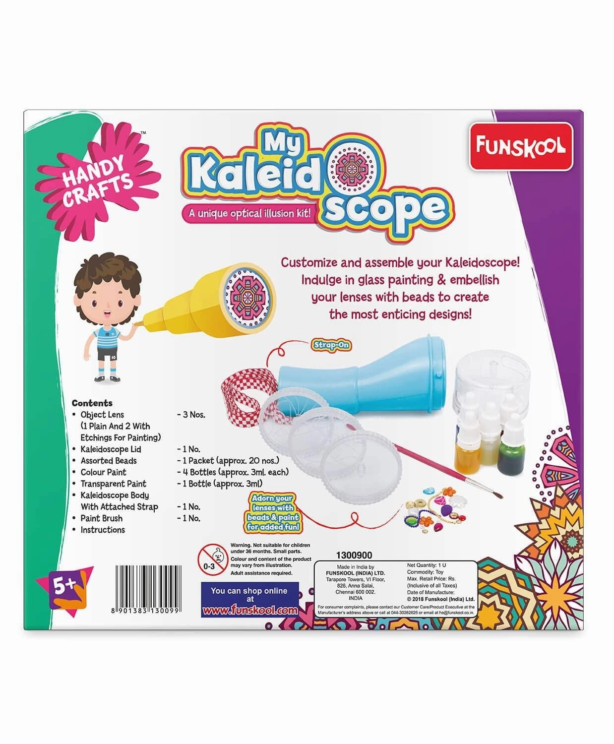 Funskool Handycrafts My Kaliedoscope - DIY Kaliedoscope Art & Craft Kit for Ages 5 