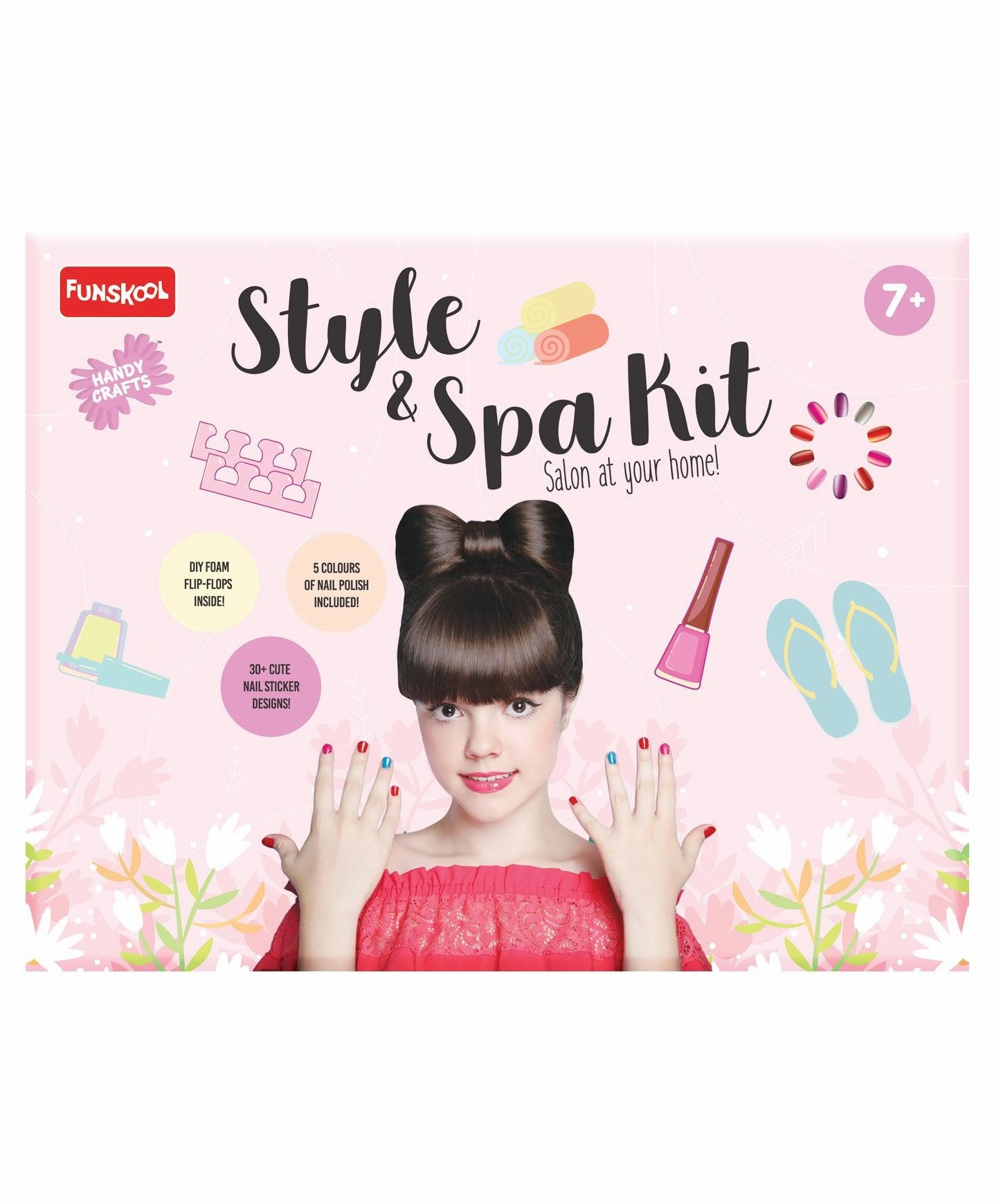 Funskool Handycrafts Style and Spa Kit - Pamper Your Nails Activity Kit for Ages 7 