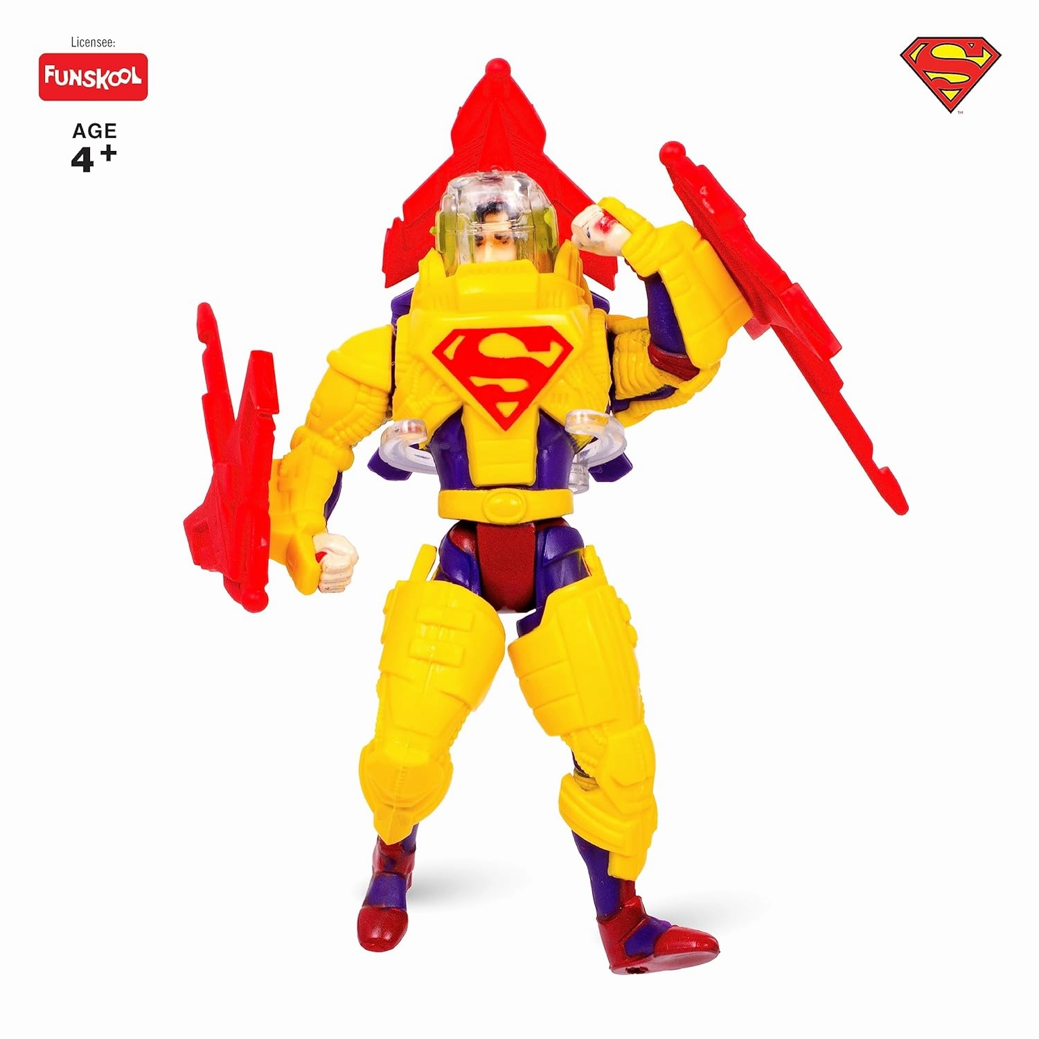 Funskool Lunar Combat SuperMan Action Figurine for Ages 4  (Card & Design May Vary)