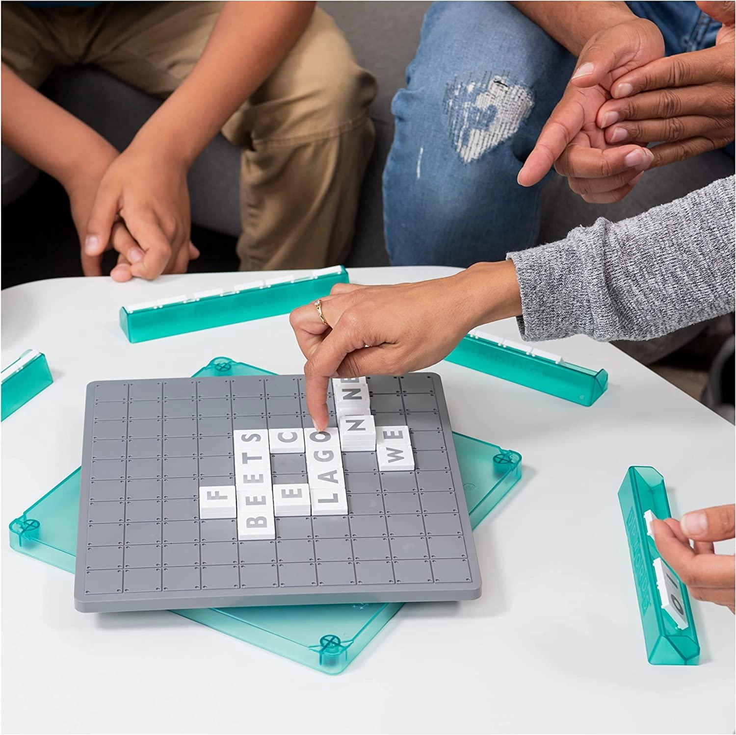 Funskool Upwords - Fun and Challenging Family Word Game with Stackable Letter Tiles for Ages 8 