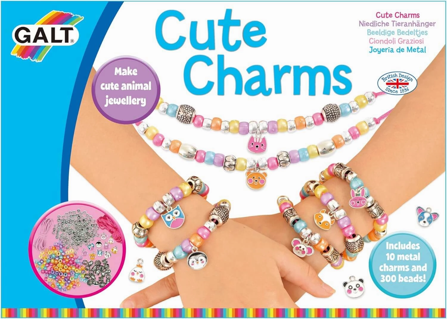 Galt Creative Cases Cute Charms Jewellery Making Kit for Ages 7 and Up