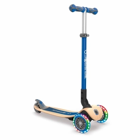 Globber Primo - Foldable Wood Blue Scooter
