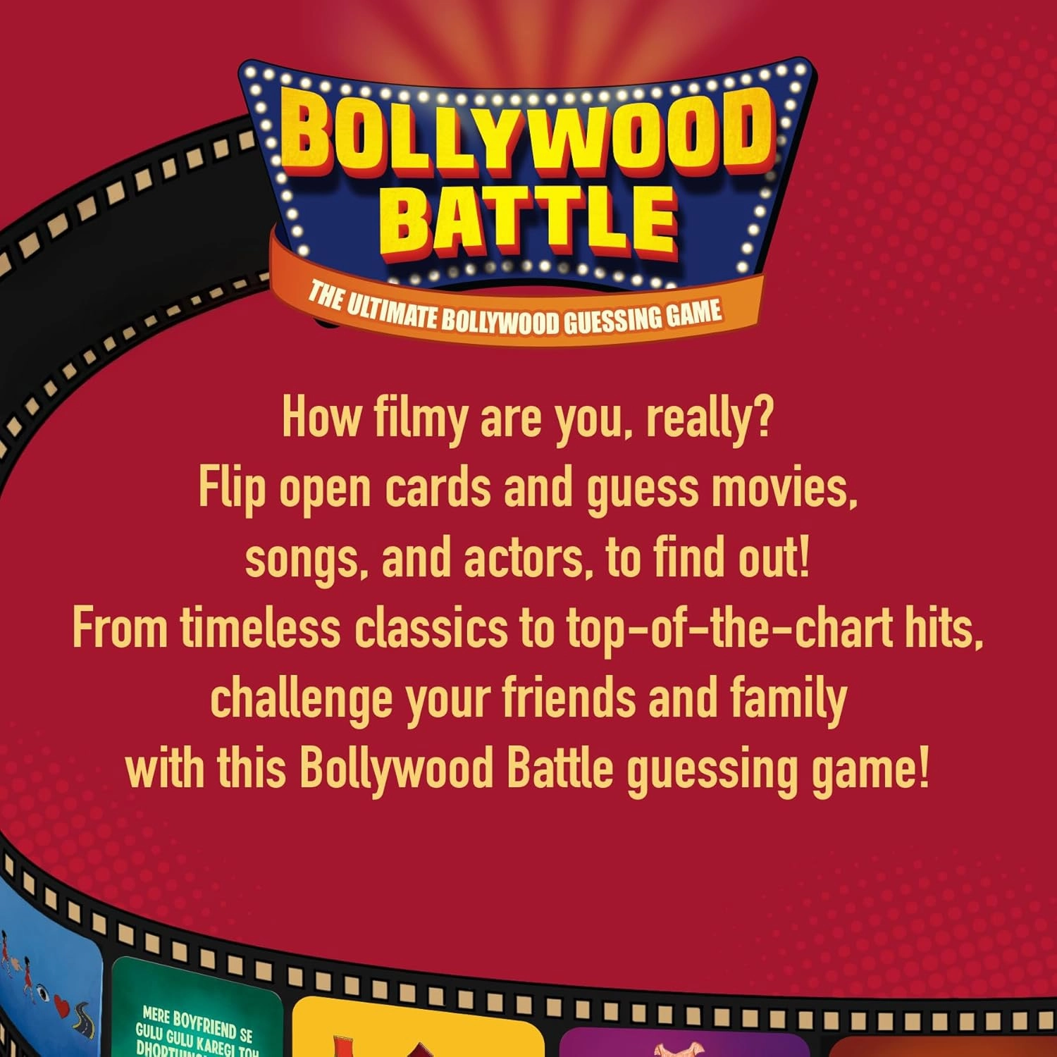 Gouda Games Bollywood Battle Trivia & Guessing Card Game For Ages 14 